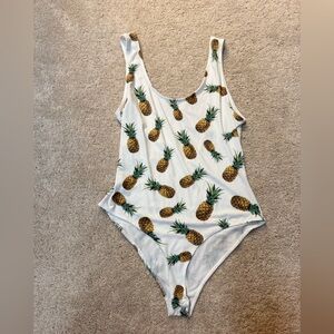 Charlotte Russe Pineapple Bodysuit